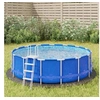 Image de Bâche de piscine gris clair Ø306 cm géotextile polyester