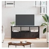Image de Meuble TV noir 102x33x45 cm bois d ingénierie et fer