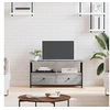 Image de Meuble TV, Armoire de Télévision avec Tiroirs et Compartiments, Meuble Télé Salon Salle de Séjour, Moderne, Sonoma Gris Bois d'Ingénierie et Fer