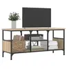 Image de Meuble TV chêne sonoma 100x35x45 cm bois d'ingénierie et fer