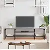 Image de Meuble TV sonoma gris 161x35x45 cm bois d'ingénierie et fer831811