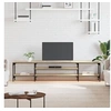Image de Meuble TV chêne sonoma 201x35x45 cm bois d ingénierie et fer