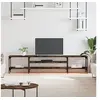 Image de Meuble TV chêne fumé 201x35x45 cm bois d'ingénierie et fer831815