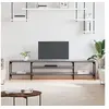 Image de Meuble TV sonoma gris 201x35x45 cm bois d ingénierie et fer