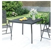 Image de Table de jardin anthracite 100x100x72 cm Treillis d acier