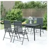 Image de Table de jardin anthracite 165x80x72 cm Treillis d acier