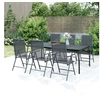 Image de Table de jardin anthracite 200x100x72 cm Treillis d acier