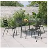 Image de Table de jardin anthracite 100x100x71 cm acier