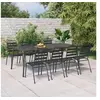 Image de Table de jardin anthracite 200x100x71 cm acier