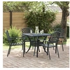 Image de Lot de 4 chaise exterieur empilable non pliable H. 89 cm en acier gris