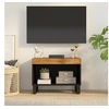Image de Meuble TV, Armoire de Télévision avec Pieds, Meuble Télé de Salle de Séjour, Armoire de Rangement Intérieur, Industriel, Bois Massif de Manguier