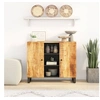 Image de Buffet avec 2 portes 90x33x75 cm bois massif de manguier