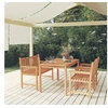 Image de 4-delige Tuinset massief teakhout3157163
