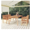 Image de 4-delige Tuinset massief teakhout3157172