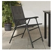 Image de Chaises de jardin pliables lot de 4 en acier et textilène