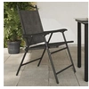 Image de Chaises de jardin pliables lot de 8 en acier et textilène