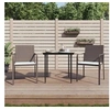 Image de Lot de 2 chaise exterieur empilable non pliable en rotin H. 84 cm marron
