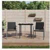 Image de Lot de 2 chaise exterieur empilable non pliable H. 84 cm en rotin noir