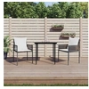 Image de Lot de 2 chaise H. 83 cm empilable non pliable exterieur en rotin marron
