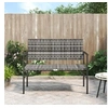 Image de Banc de jardin à 2 places gris résine tressée 364122