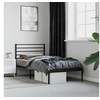 Image de Bedframe met hoofdbord metaal zwart 75x190 cm352309