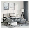 Image de Bedframe met hoofdbord metaal zwart 135x190 cm352318