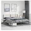 Image de Bedframe met hoofdbord metaal zwart 183x213 cm352324
