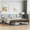 Image de Bedframe met hoofdbord metaal zwart 200x200 cm352326