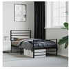 Image de Bedframe met hoofd- en voeteneinde metaal zwart 80x200 cm352328
