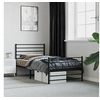 Image de Bedframe met hoofd- en voeteneinde metaal zwart 90x200 cm352330