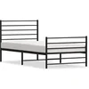 Image de Bedframe met hoofd- en voeteneinde metaal zwart 107x203 cm352333