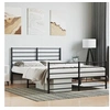 Image de Bedframe met voetbord zonder matras metaal zwart 160x200 cm352340