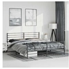 Image de Bedframe met hoofd- en voeteneinde metaal zwart 183x213 cm352342
