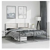 Image de Bedframe met hoofd- en voeteneinde metaal zwart 193x203 cm352343