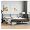 Image de Bedframe met hoofd- en voeteneinde metaal zwart 200x200 cm352344