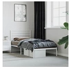 Image de Bedframe met hoofdbord zonder matras metaal wit 75x190 cm352358