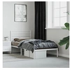 Image de Bedframe met hoofdbord metaal wit 90x200 cm352361