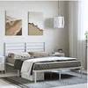 Image de Bedframe met hoofdbord metaal wit 135x190 cm352367