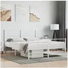 Image de Bedframe met hoofd- en voeteneinde metaal wit 120 x 190 cm352383
