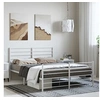Image de Bedframe met hoofd- en voeteneinde metaal wit 135x190 cm352385