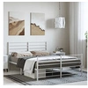 Image de Bedframe met hoofd- en voeteneinde metaal wit 150x200 cm352388