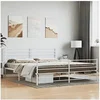 Image de Bedframe met hoofd- en voeteneinde metaal wit 180x200 cm352390