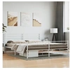 Image de Bedframe met hoofd- en voeteneinde metaal wit 200x200 cm352393