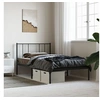 Image de Bedframe met hoofdbord metaal zwart 90x190 cm352472