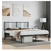 Image de Bedframe met hoofdbord metaal zwart 120x200 cm352478