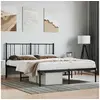Image de Bedframe met hoofdbord metaal zwart 150x200 cm352482