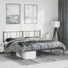 Image de Bedframe met hoofdbord metaal zwart 183x213 cm352485