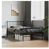 Image de Bedframe met hoofd- en voeteneinde metaal zwart 90x190 cm352490