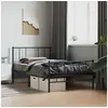 Image de Bedframe met hoofd- en voeteneinde metaal zwart 100x190 cm352492