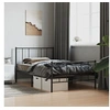 Image de Bedframe met hoofd- en voeteneinde metaal zwart 107x203 cm352494